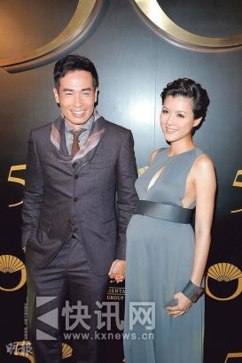 陈茵媺挺巨肚与陈豪亮相 抢张曼玉风头