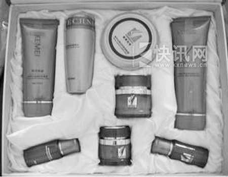 图为网上在销售的科美世家化妆品。本报截图 图为网上在销售的科美世家化妆品。本报截图